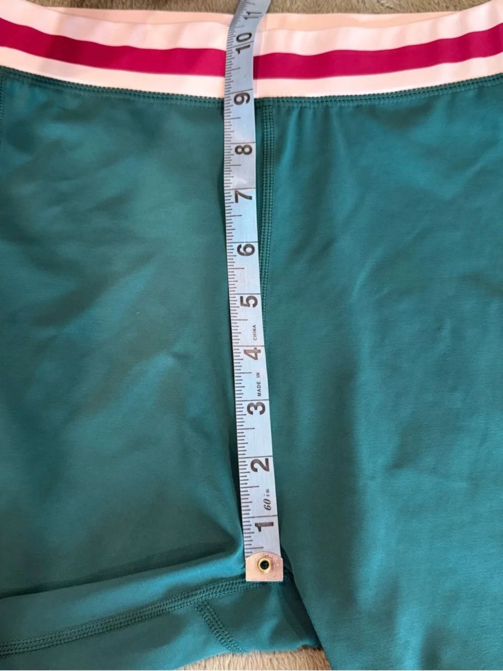 Wilo The Label Rib Bike Shorts XS Green Pink Athletic High Rise NWT - Picture 8 of 12